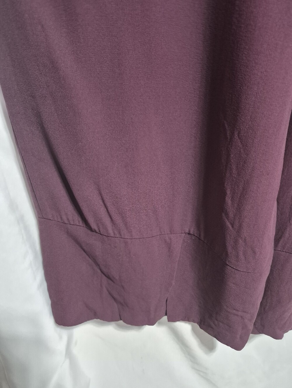 Eileen Fisher XL 100% Silk Wide Leg Pants Plum Purple Pull On - Picture 4 of 13